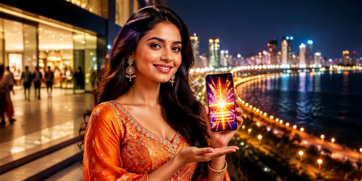 Mumbai Marine Drive with user engaging mobile casino in safe environment